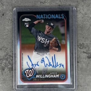 2024 Topps Chrome - Rookie Autographs Amos Willingham #RA-AMW Refractor /499 NM+